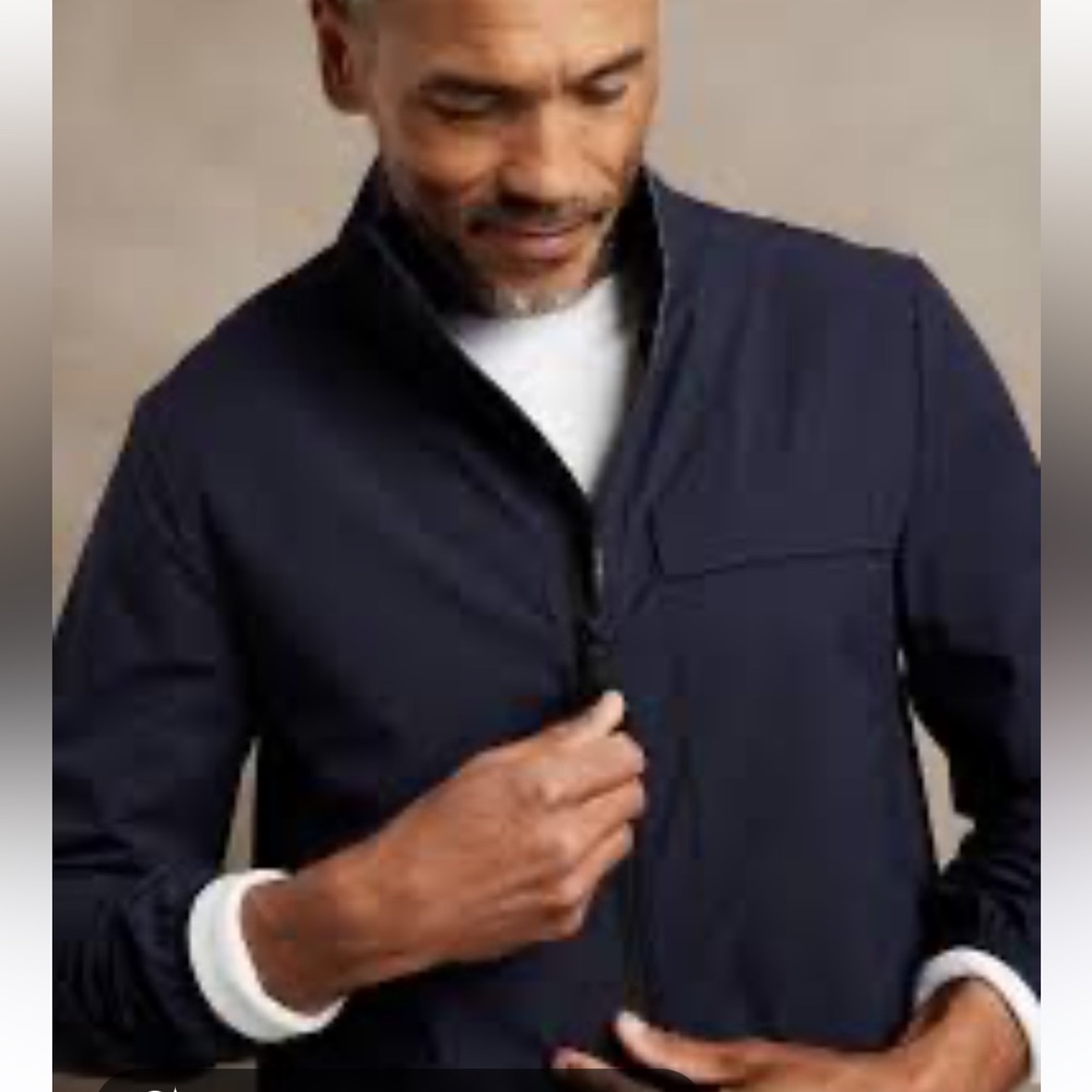 BANANA REPUBLIC sz S Men’s Navy Blue tech travel Jacket